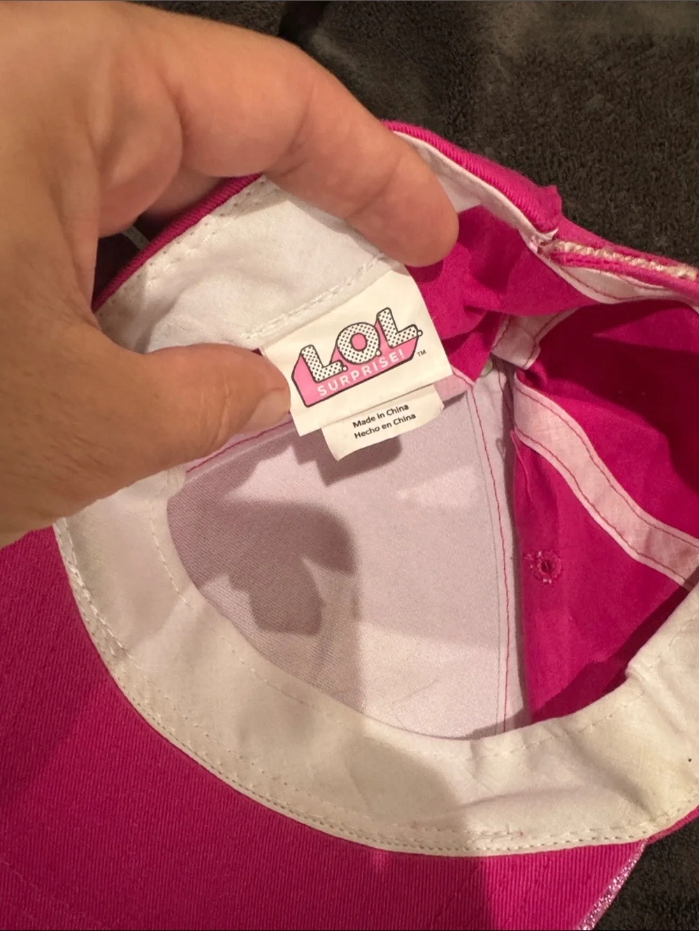 L.O.L. Surprise! Hot Pink & Light Pink Glitter 'Be A Queen' Cap